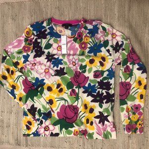 NWT J. Crew Margot sweater in vibrant garden print